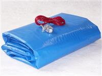Zazimovací LD-PE tkaná plachta na bazén ovál 7,3 x 3,7m - fólie 8,23x4,57