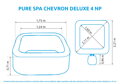 Bazén vířivý nafukovací Pure Spa - Chevron Deluxe 4 AP