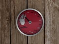 Saunový teploměr - ocel/červená
