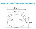 Bazén vířivý nafukovací Pure Spa - Bubble Greywood Deluxe 4 AP - Intex 28440