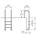 Schody MURO Luxe 5 st. AISI 316