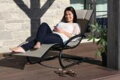 Vivere - Wave Lounger # Black Chrome (with frame)