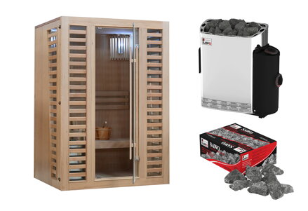 Výhodný Saunový Balíček: Luonto 2+ saunová kamna SAWO MINI 3,6kW + Saunové kameny 20kg 