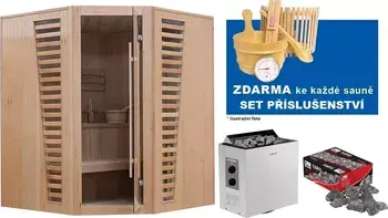 Výhodný Saunový Balíček: Luonto 3/4 + kamna + kameny + dárek