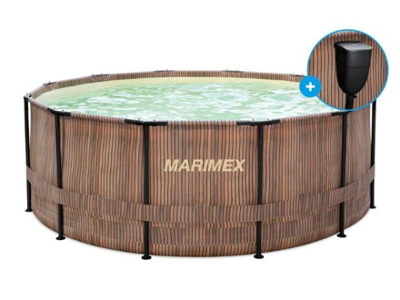 Bazén Florida 3,66x1,22 m se skimmerem - motiv TEAK  