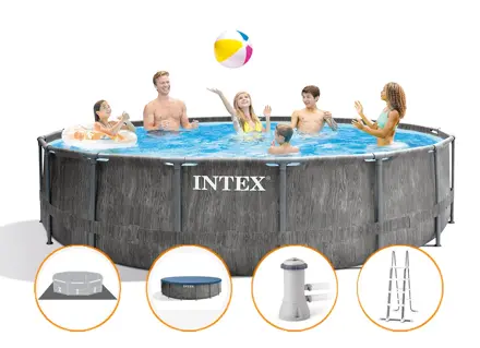 Bazén Prism Frame Greywood 457 x 122 cm s příslušenstvím