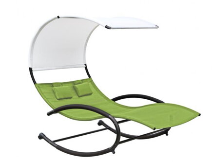 Zahradní houpací postel Vivere Double Chaise Rocker, zelená - DOPRAVA ZDARMA