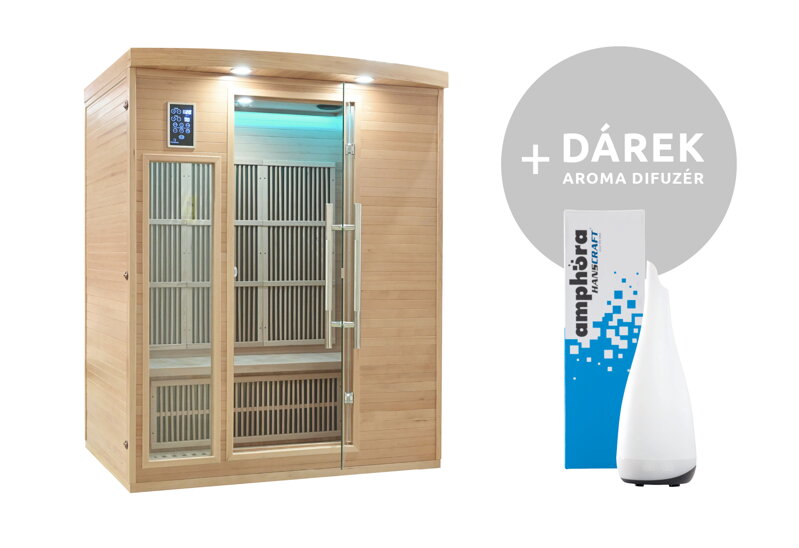 FRANCE SAUNA Apollon 3 infrasauna pro tři osoby FRANCE SAUNA Apollon 3 infrasauna pro tři osoby