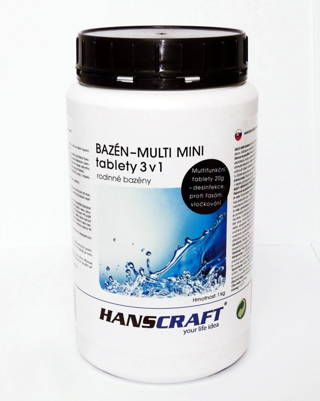HANSCRAFT BAZÉN - MULTI MINI tablety 3v1 - 1 kg HANSCRAFT BAZÉN - MULTI MINI tablety 3v1 - 1 kg