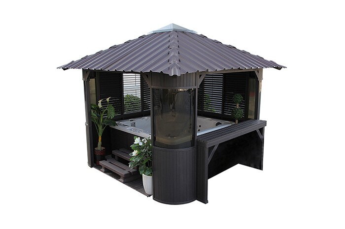 Zastřešení vířivky - Altán GAZEBO hnědý Zastřešení vířivky - Altán GAZEBO hnědý