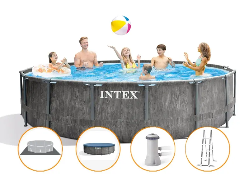 Bazén Prism Frame Greywood 457 x 122 cm s příslušenstvím