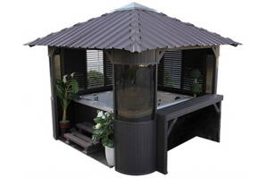 Zastřešení vířivky - Altán GAZEBO šedý
